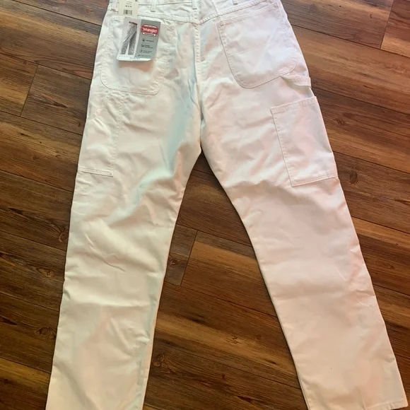 NWT WRANGLER Workwear Painters Pant Men's 34 x 34 White 112320238 Utility - Picture 9 of 11